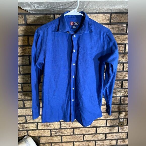 Blue chaps long‎ sleeve button down - Picture 1 of 5